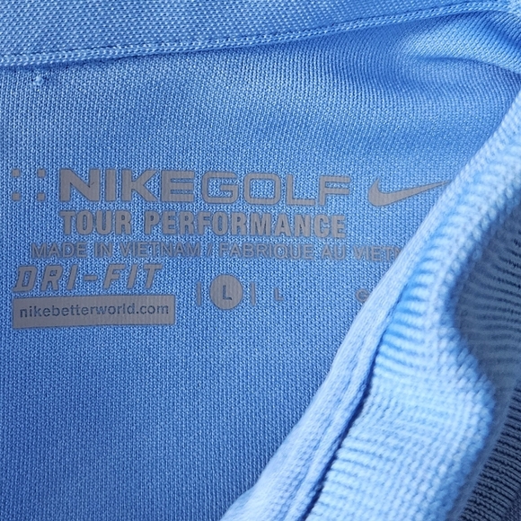 NIKE Golf Tour Performace Womens Dri-fit Sleeveless Solid Blue Polo - Picture 6 of 7